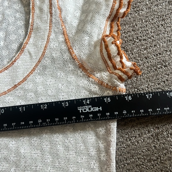 Free People Garner Tee in White semi sheer SZ XS‎ - Picture 7 of 8